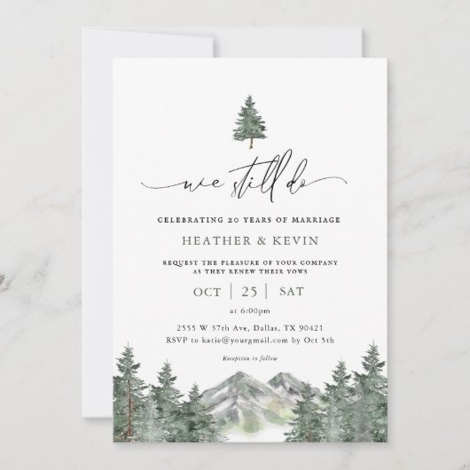 Countryside Vow Renewal Invitation 招待状 (正面)