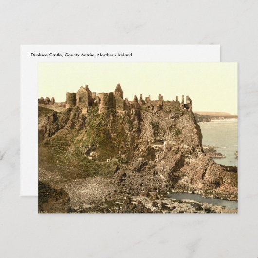 County Antrim、Dunluce Castle ポストカード (正面/裏面)