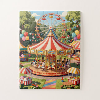 County Fair Carousel for Seniors 30 Large Piece ジグソーパズル