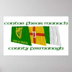 County Fermanaghフラグ ポスター