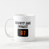County Jail Prison Inmate 67 Halloween Funny Mens  コーヒーマグカップ (左)