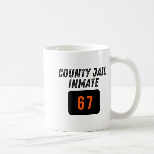County Jail Prison Inmate 67 Halloween Funny Mens  コーヒーマグカップ (右)