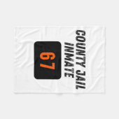 County Jail Prison Inmate 67 Halloween Funny Mens  フリースブランケット (正面(横))