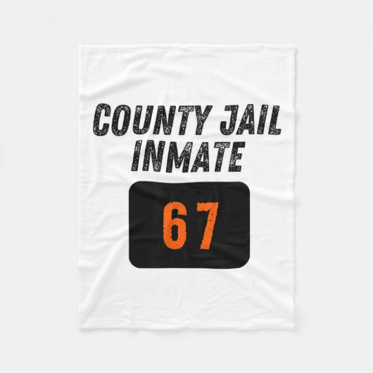 County Jail Prison Inmate 67 Halloween Funny Mens  フリースブランケット (正面)