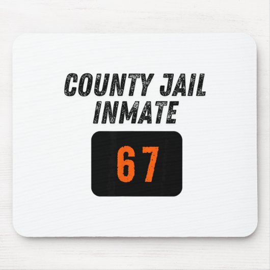County Jail Prison Inmate 67 Halloween Funny Mens  マウスパッド (正面)