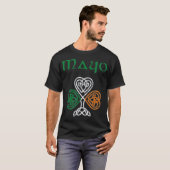 County Mayo Shamrockアイルランド国旗のクレicとceol Tシャツ (正面フル)