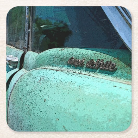 Coupe de Villeキャデラック スクエアペーパーコースター (正面)