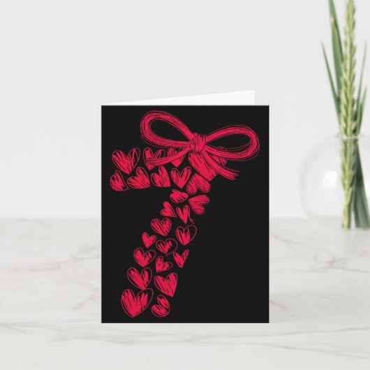 Couple 7 67 - Cute Six Seven Hearts Matching 67 Va カード (正面)