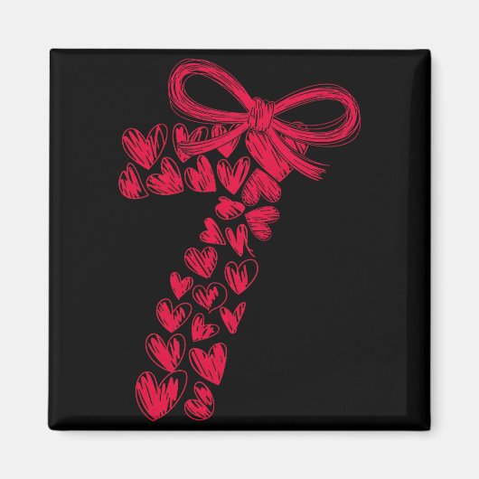 Couple 7 67 - Cute Six Seven Hearts Matching 67 Va マグネット (正面)