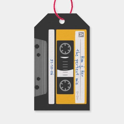 Couple Anniversary 1980のヴィンテージカセットテープ ギフトタグ (裏面)