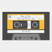 Couple Anniversary 1980のヴィンテージカセットテープ 長方形シール (正面)