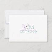 Couple Botanical Monogram Flat Note Card ノートカード (正面)