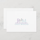 Couple Botanical Monogram Flat Note Card ノートカード (正面/裏面)