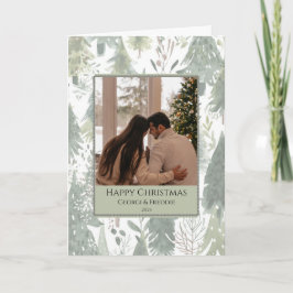 Couple Christmas Card -Woodland Festive カード