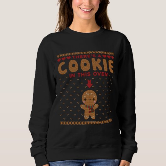 Couple Cookies In The Oven Ugly Christmas Matching スウェットシャツ (正面)
