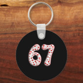 Couple Costume Duo 67 Meme Six Seven Valentines Da キーホルダー (正面)