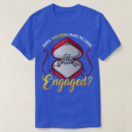 Couple Engagement Party Fiancee Ring Wedding Engag Tシャツ (デザイン正面)