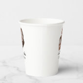 Couple face photo add name date simple wedding  紙コップ (右)