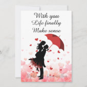 Couple first anniversary Personalized romantic  シーズンカード (正面)