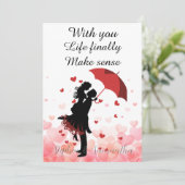 Couple first anniversary Personalized romantic  シーズンカード (スタンド正面)