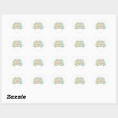 Couple Frog Sticker Cute Two Frogs Love Heart Roma ハートシール (シート)