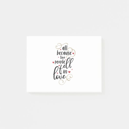 Couple Gift All Because Two People Fell In Love ポストイット (正面)