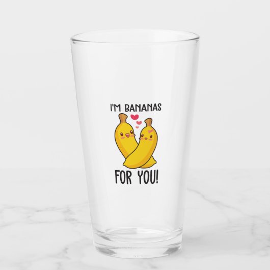 Couple Gift I Am Bananas For You タンブラーグラス (正面)