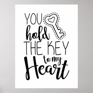 Couple Gift You Hold The Key To My Heart ポスター