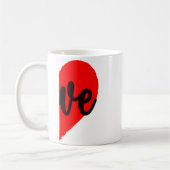 Couple Half Heart Love Valentines Day Women Men A コーヒーマグカップ (左)