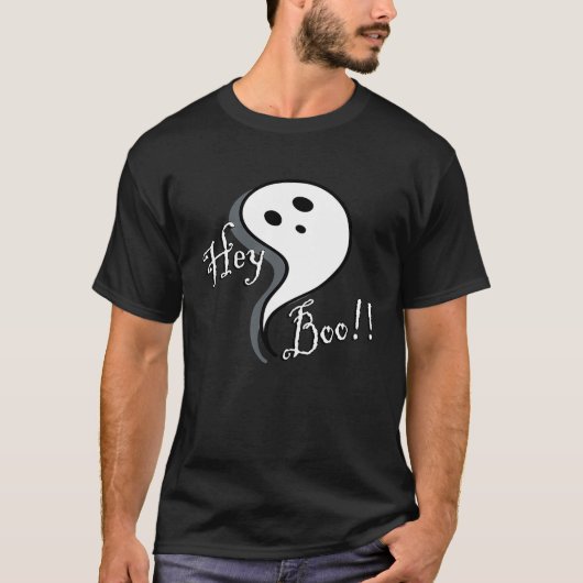 Couple Hey Boo Ghost Halloween Tシャツ (正面)