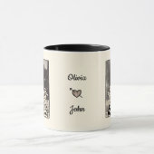 Couple In love Ink Painting Customizable Mug マグカップ (中央)