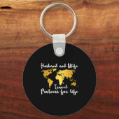 Couple Matching Husband And Wife Travel Partners F キーホルダー (正面)