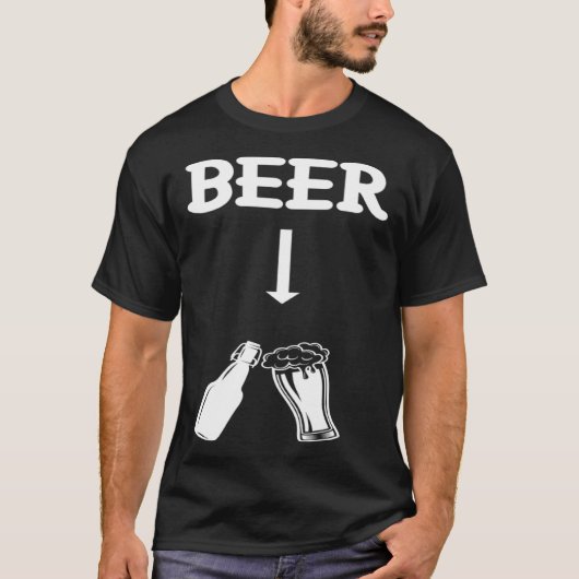 Couple Matching Pregnancy Announcement Beer New Da Tシャツ (正面)
