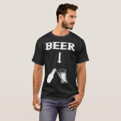 Couple Matching Pregnancy Announcement Beer New Da Tシャツ (正面フル)