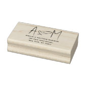 Couple Monogram Heart Address ラバースタンプ (スタンプ)