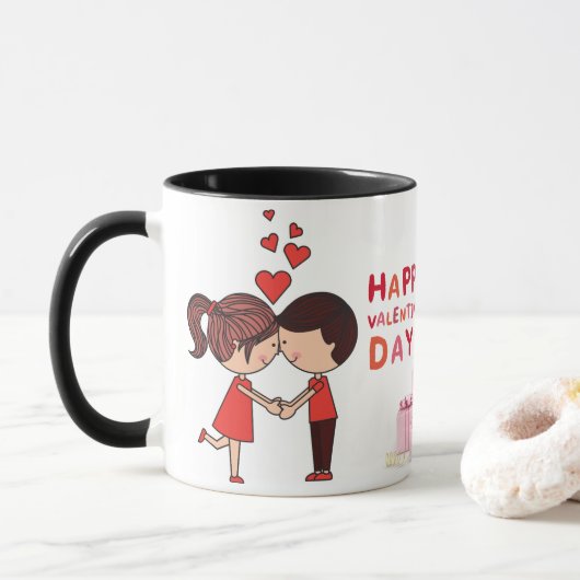 Couple mug, coffee mug for Valentine's Day gift マグカップ (ドーナツ)