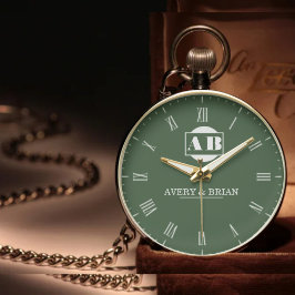 Couple Name Custom Engraved Romantic Monogram 腕時計