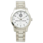 Couple Name Sentimental Wedding Keepsake 腕時計 (正面)