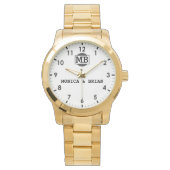 Couple Name Sentimental Wedding Keepsake 腕時計 (正面)