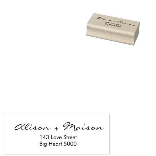 Couple Names Custom rubber stamp & ink ラバースタンプ (押印)