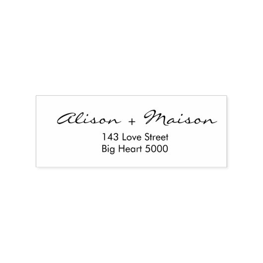 Couple Names Custom rubber stamp & ink ラバースタンプ (インプリント)