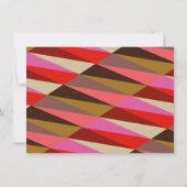 Couple Names Geometric Pink Gold Modern Border ノートカード (裏面)