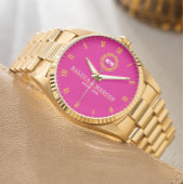 Couple Names Monogram Minimal Style Pink 腕時計