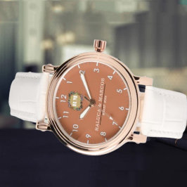 Couple names monogram orange 腕時計