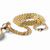 Couple Names Monogram Yellow & Pink Elegant  腕時計 (チェーン)