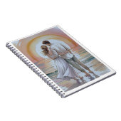 Couple on the beach at sunset ノートブック (右側)