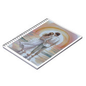 Couple on the beach at sunset ノートブック (左側)