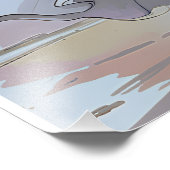 Couple on the beach at sunset フォトプリント            (角)