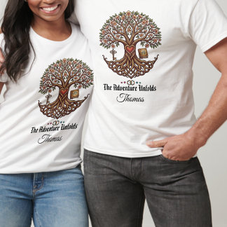 Couple Personalized The Adventure unfold T-Shirt Tシャツ