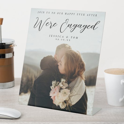 Couple Photo Engagement Party Pedestal Sign 台座サイン (インサイチュ)